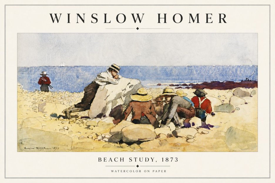 Winslow Homer Beach Study No6 - Juliste