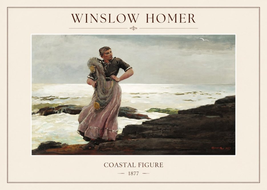 Winslow Homer Coastal Figure No1 - Juliste