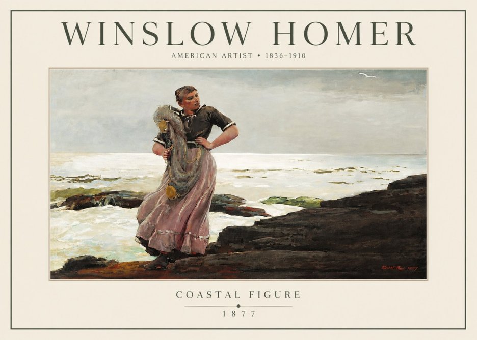 Winslow Homer Coastal Figure No3 - Juliste