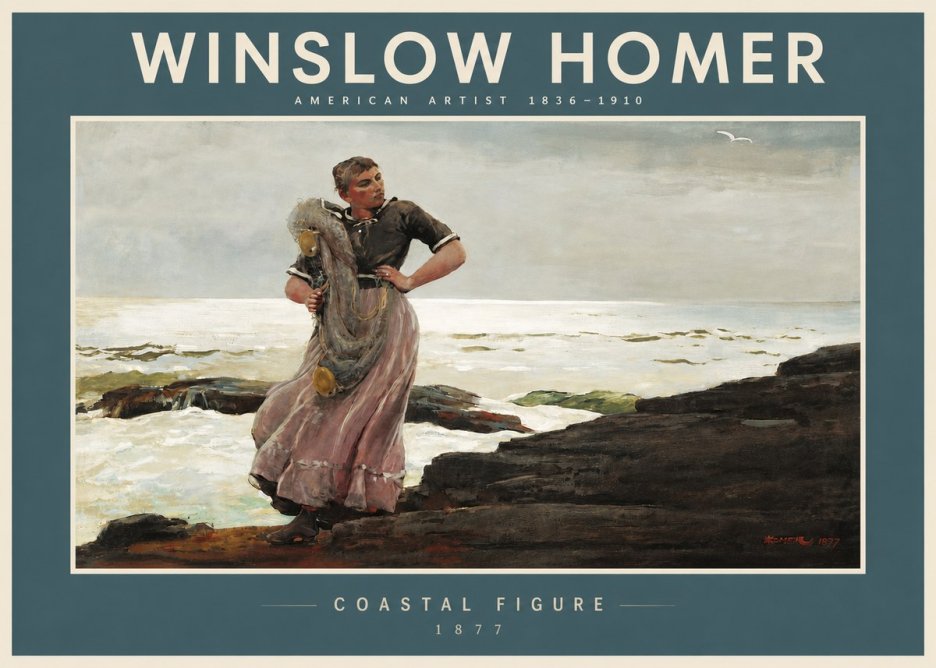 Winslow Homer Coastal Figure No4 - Juliste