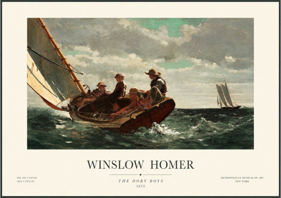 Winslow Homer The Dory Boys No1 - Juliste