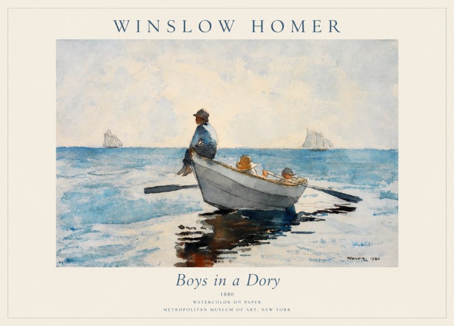 Winslow Homer Boys in a Dory I No1 - Juliste
