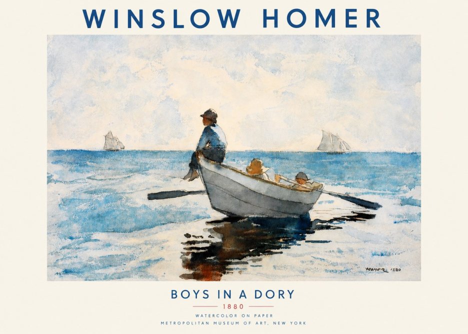 Winslow Homer Boys in a Dory I No3 - Juliste