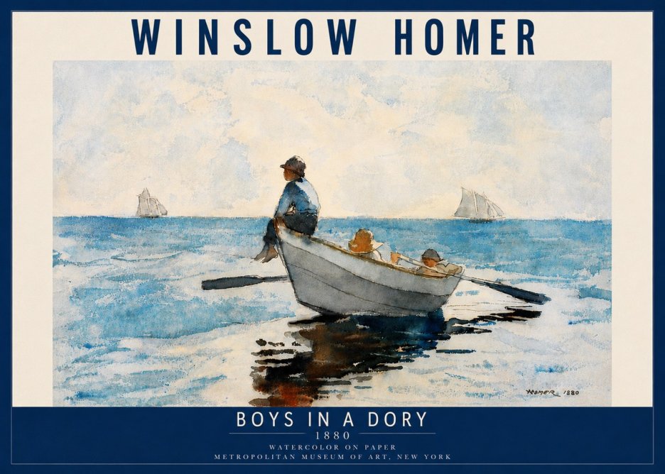 Winslow Homer Boys in a Dory I No4 - Juliste