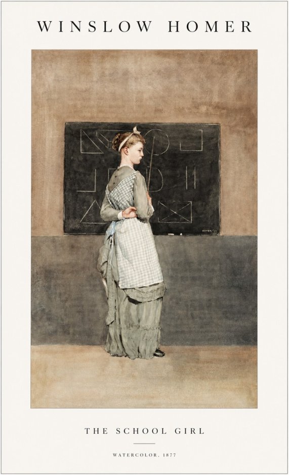 Winslow Homer The School Girl No1 - Juliste