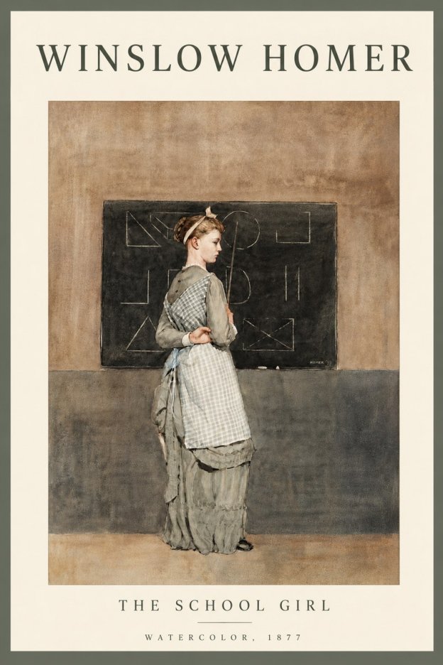Winslow Homer The School Girl No4 - Juliste