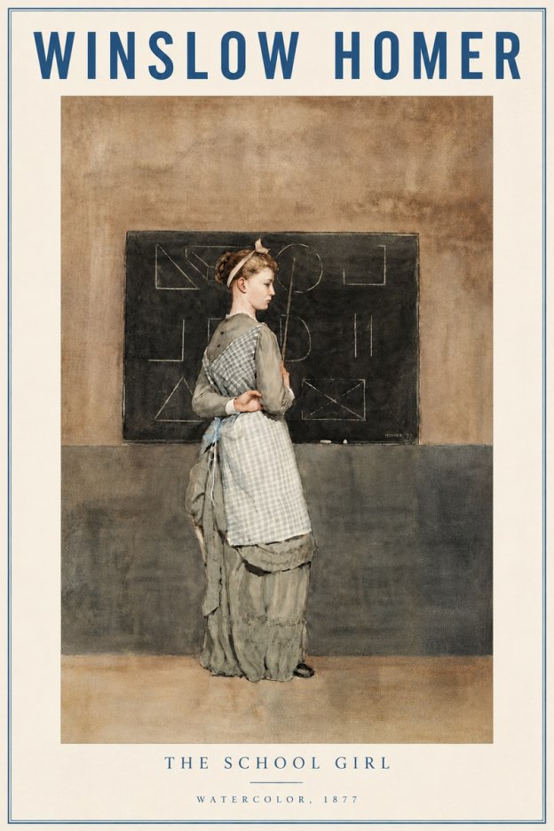 Winslow Homer The School Girl No5 - Juliste