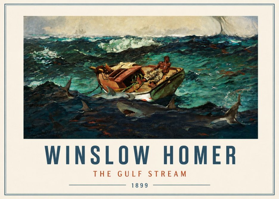 Winslow Homer The Gulf Stream No3 - Juliste