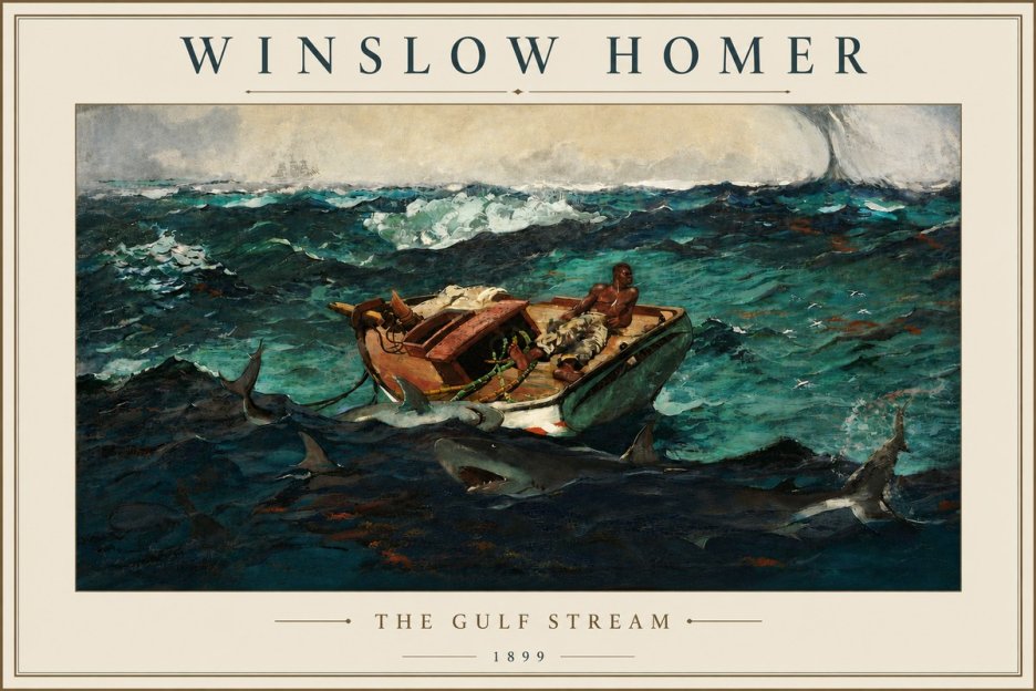 Winslow Homer The Gulf Stream No5 - Juliste