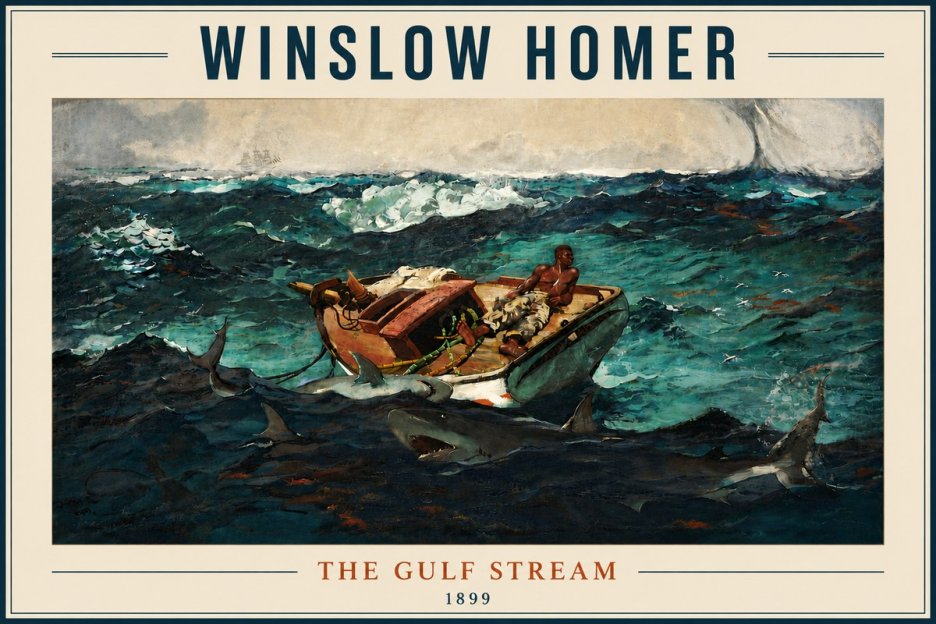 Winslow Homer The Gulf Stream No6 - Juliste