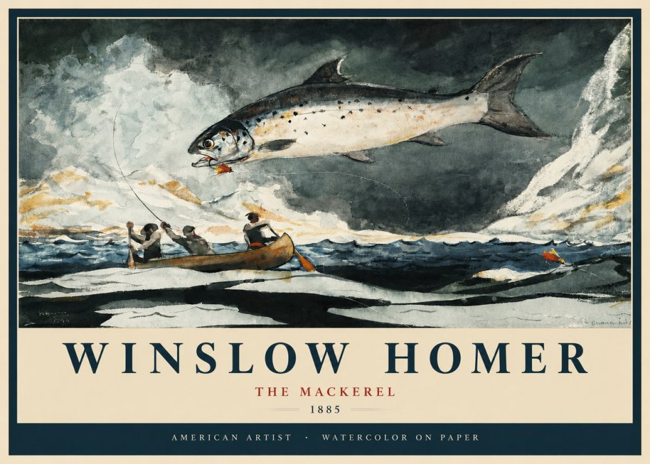 Winslow Homer The Mackerel No2 - Juliste