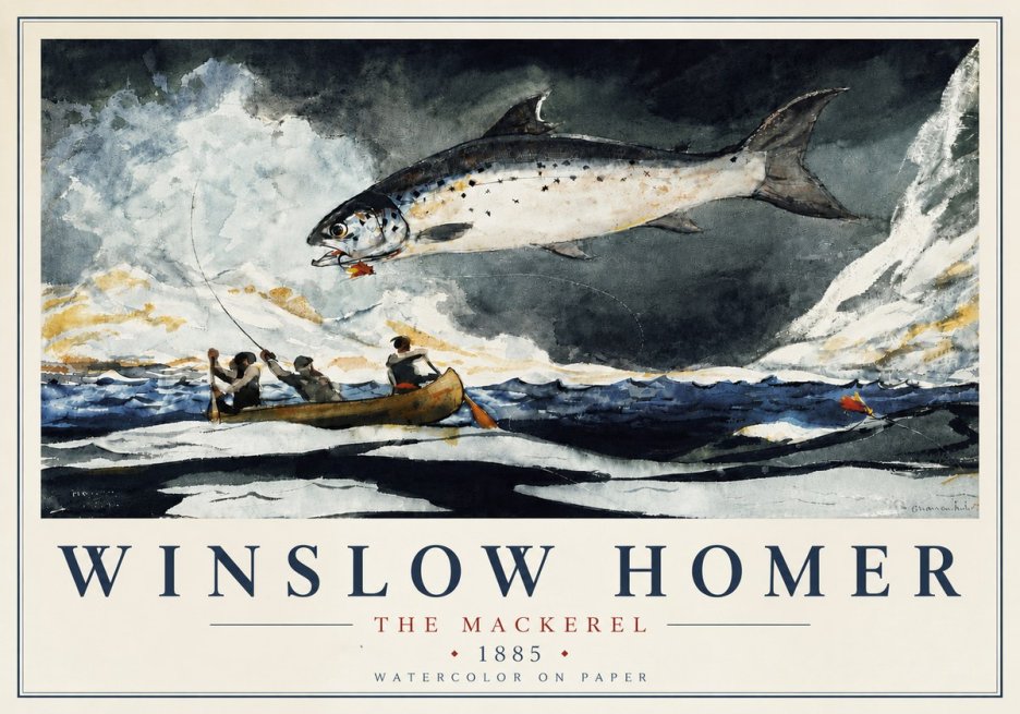 Winslow Homer The Mackerel No6 - Juliste