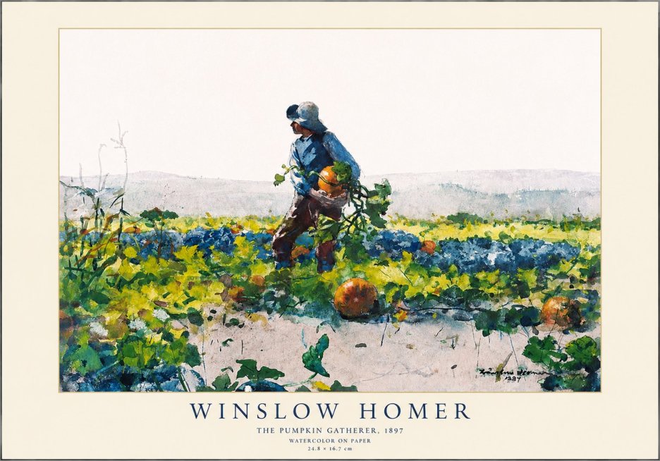 Winslow Homer The Pumpkin Gatherer, 1897 No1 - Juliste