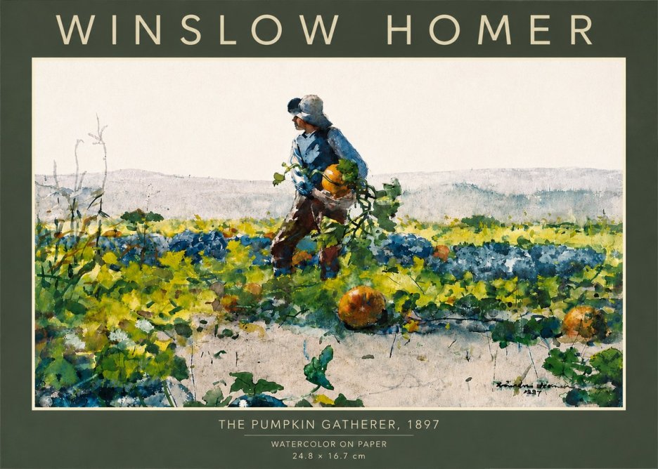 Winslow Homer The Pumpkin Gatherer, 1897 No4 - Juliste