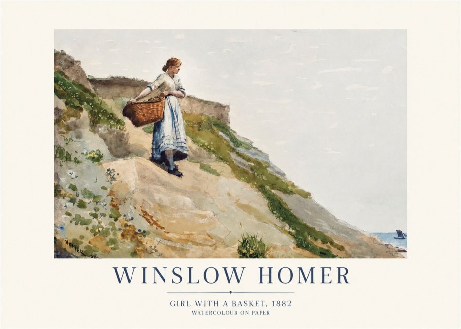 Winslow Homer A Coast Girl No2 - Juliste