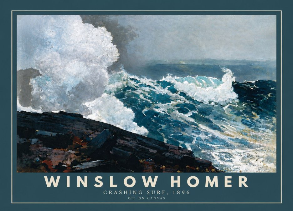 Winslow Homer Crashing Surf, 1896 No4 - Juliste
