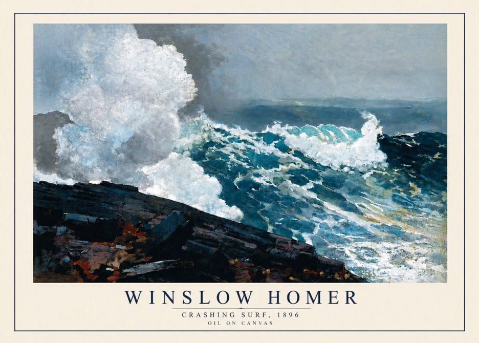 Winslow Homer Crashing Surf, 1896 No5 - Juliste