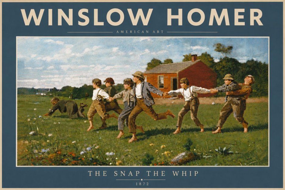 Winslow Homer The Snap the Whip No5 - Juliste