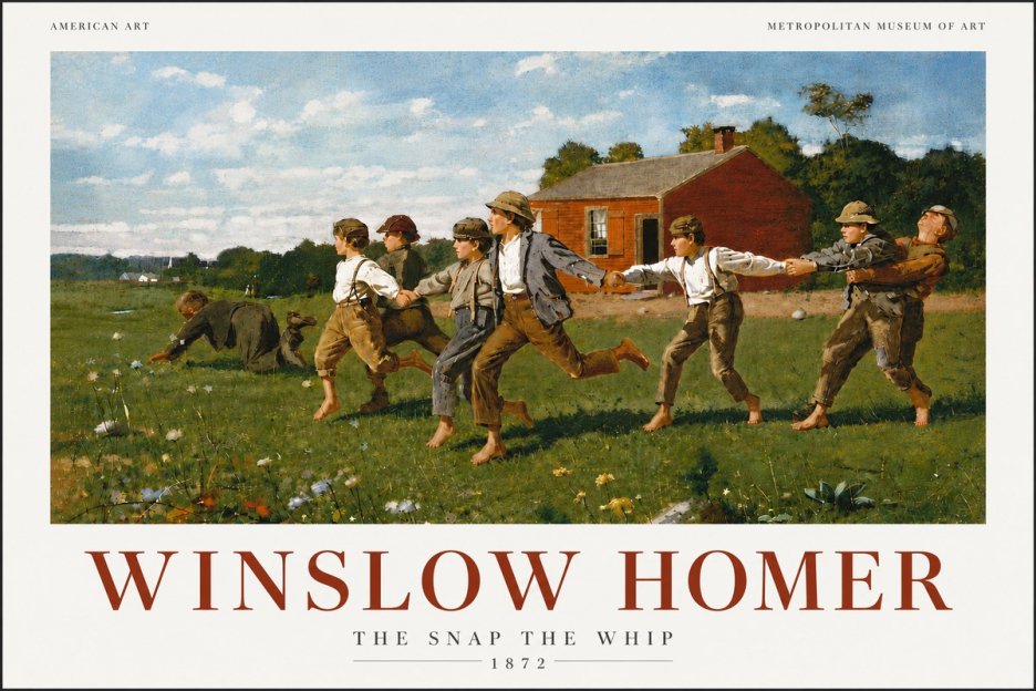 Winslow Homer The Snap the Whip No6 - Juliste