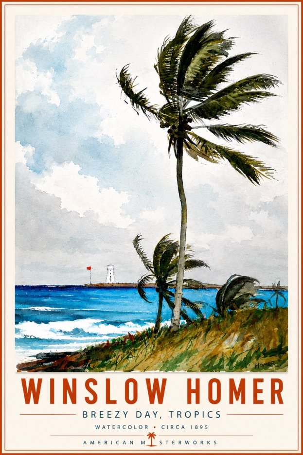Winslow Homer Breezy Day, Tropics No6 - Juliste