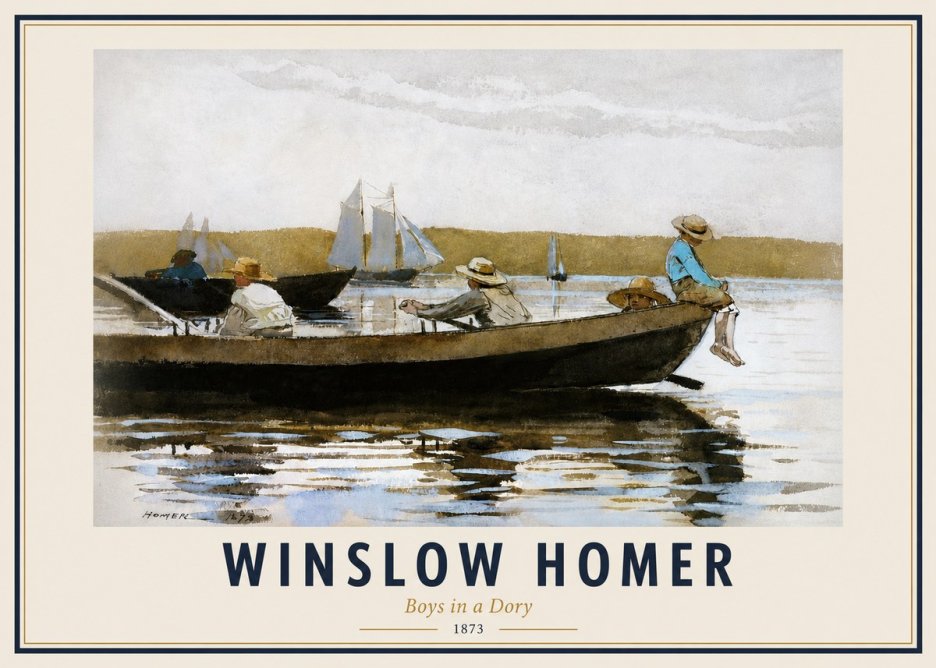 Winslow Homer Boys in a Dory II No4 - Juliste