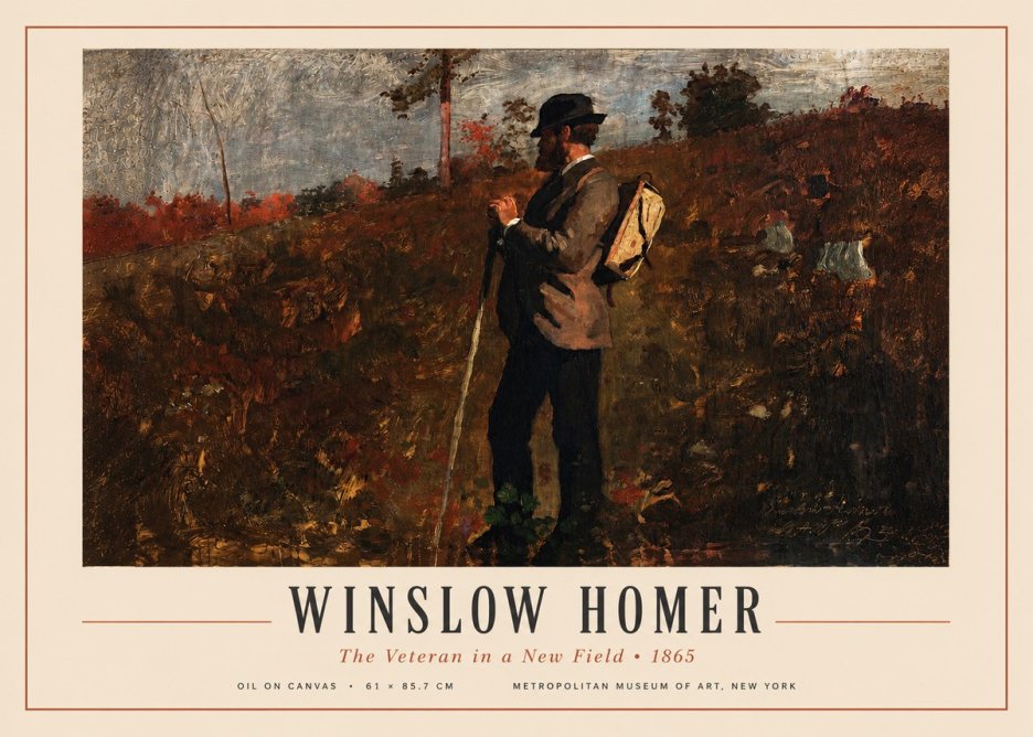 Winslow Homer The Veteran in a New Field No3 - Juliste