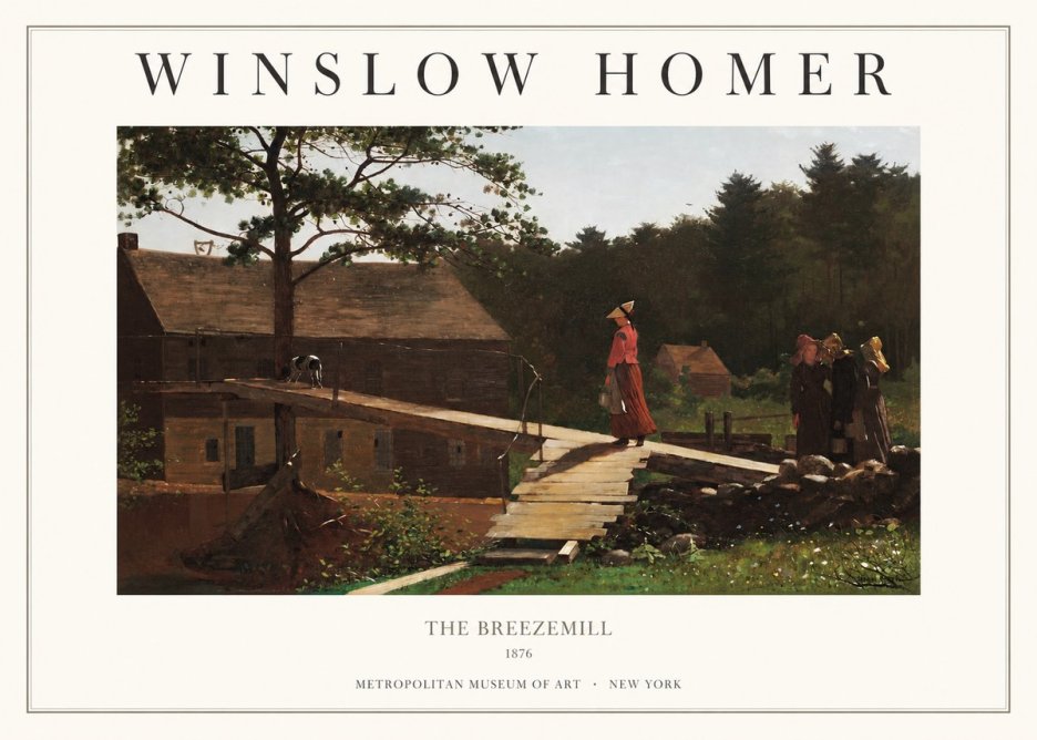 Winslow Homer The Breezemill No1 - Juliste