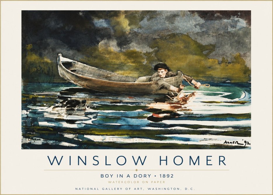 Winslow Homer Boy in a Dory No3 - Juliste