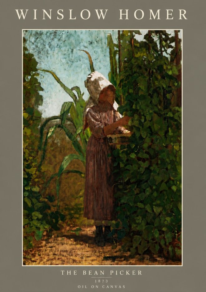 Winslow Homer The Bean Picker No5 - Juliste