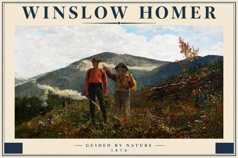 Winslow Homer The Two Guides No5 - Juliste