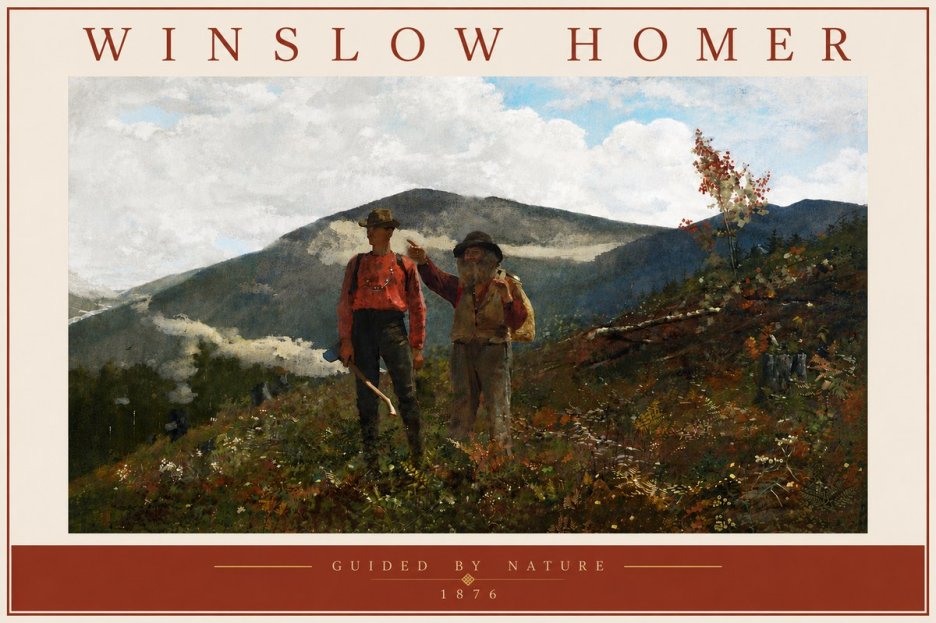 Winslow Homer The Two Guides No6 - Juliste