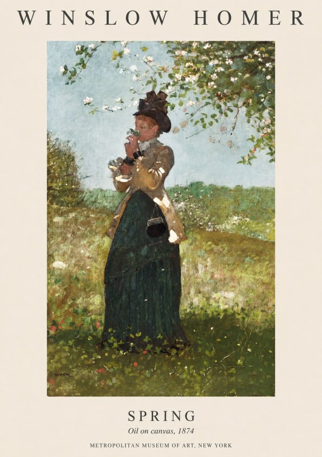 Winslow Homer Spring No1 - Juliste