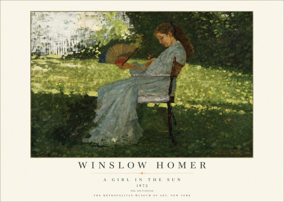 Winslow Homer A Girl in the Sun No3 - Juliste