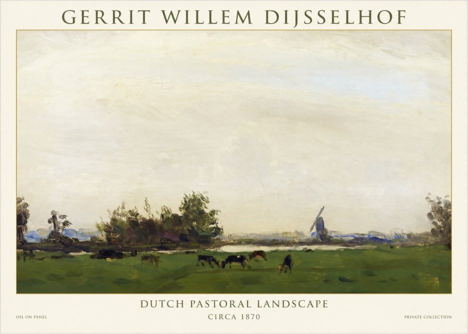 Gerrit Willem Dijsselhof Dutch Pastoral Landscape No1 - Juliste