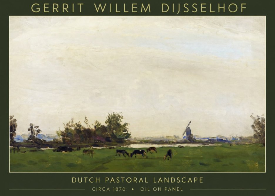 Gerrit Willem Dijsselhof Dutch Pastoral Landscape No2 - Juliste