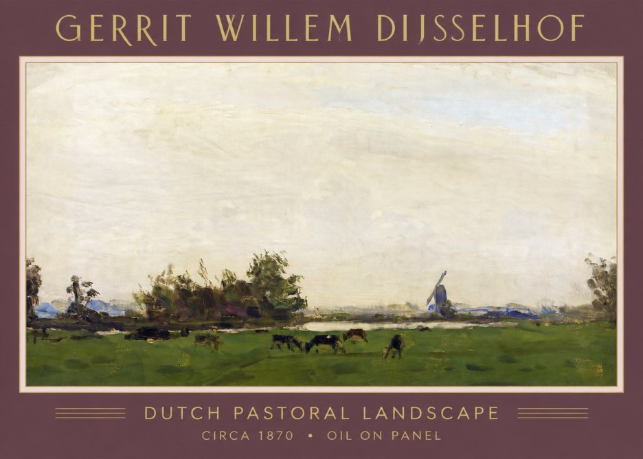 Gerrit Willem Dijsselhof Dutch Pastoral Landscape No4 - Juliste