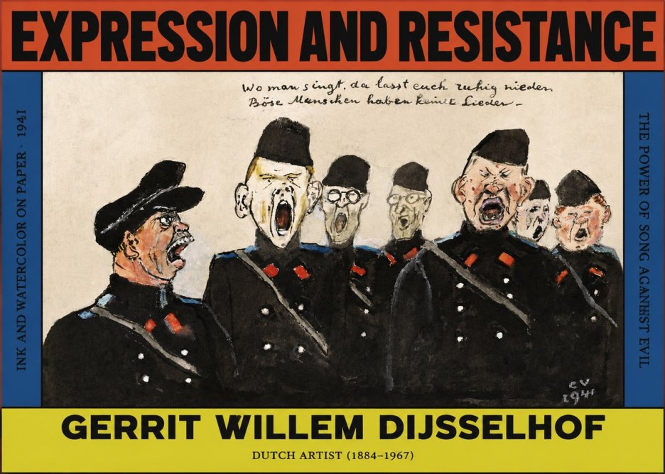 Gerrit Willem Dijsselhof Where Men Sing, There You May Rest in Peace; Evil People Have No Songs. No2 - Juliste