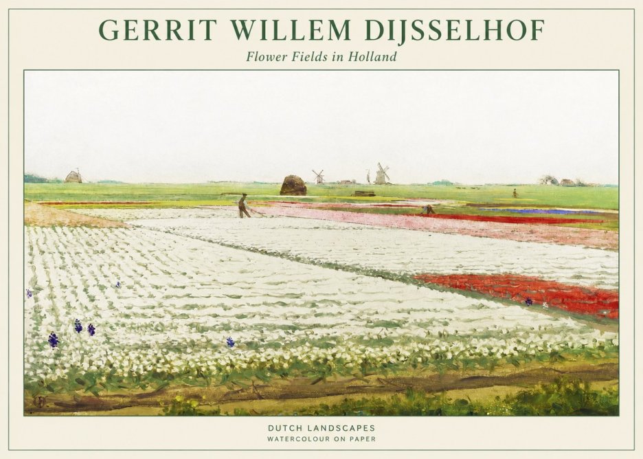 Gerrit Willem Dijsselhof Bulb Fields Near Hillegom No2 - Juliste