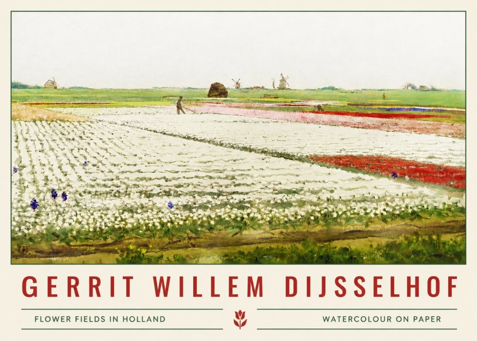 Gerrit Willem Dijsselhof Bulb Fields Near Hillegom No5 - Juliste