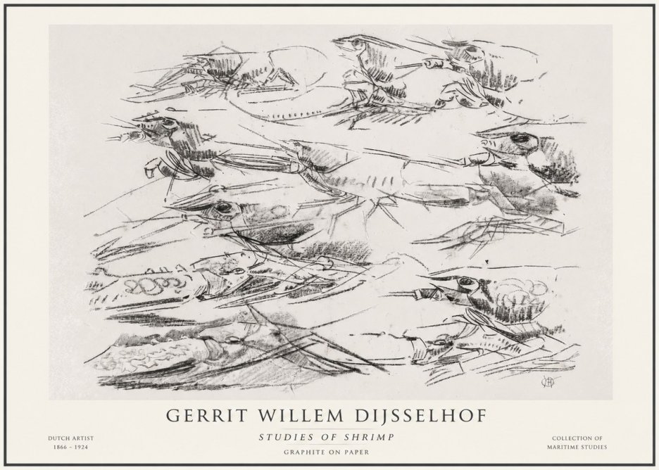 Gerrit Willem Dijsselhof Studies of Birds in Motion No6 - Juliste