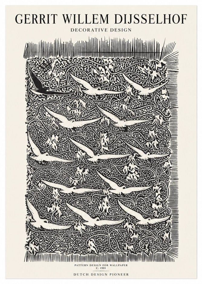 Gerrit Willem Dijsselhof Decorative Design No1 - Juliste