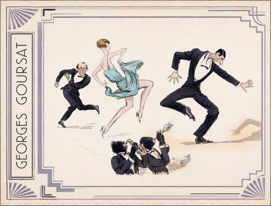 Georges Goursat Jazz Age Revelry No2 - Juliste
