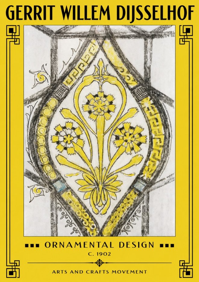 Gerrit Willem Dijsselhof Ornamental Design No2 - Juliste