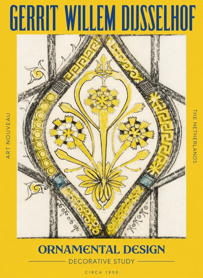 Gerrit Willem Dijsselhof Ornamental Design No6 - Juliste
