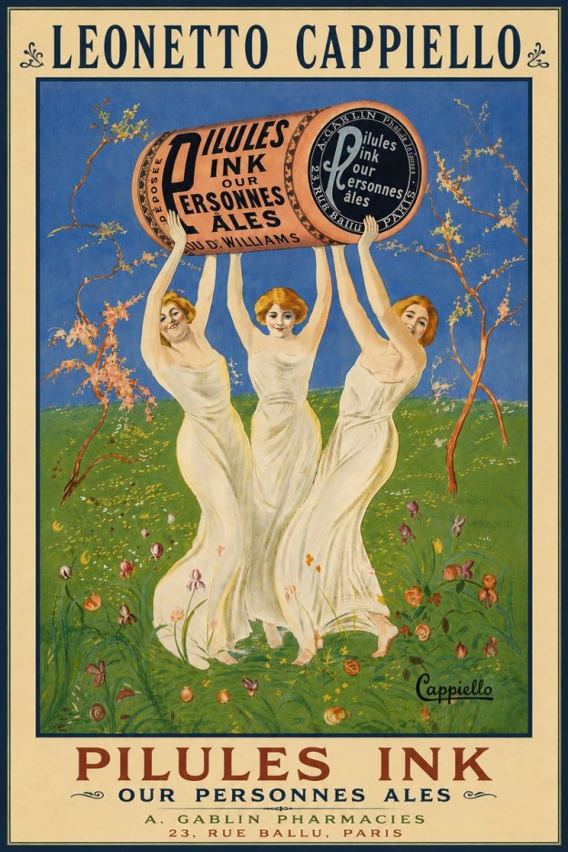 Leonetto Cappiello Pilules Ink Our Personnes Ales No5 - Juliste