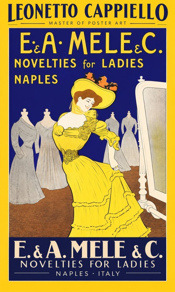 Leonetto Cappiello E.&a. Mele & C. Novelties for Ladies Naples No2 - Juliste