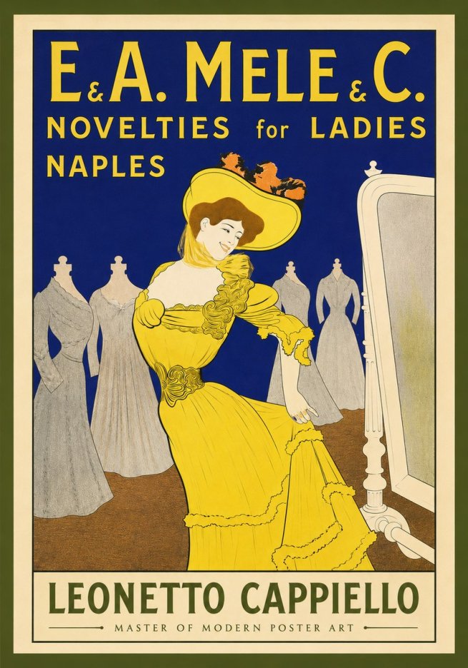 Leonetto Cappiello E.&a. Mele & C. Novelties for Ladies Naples No4 - Juliste