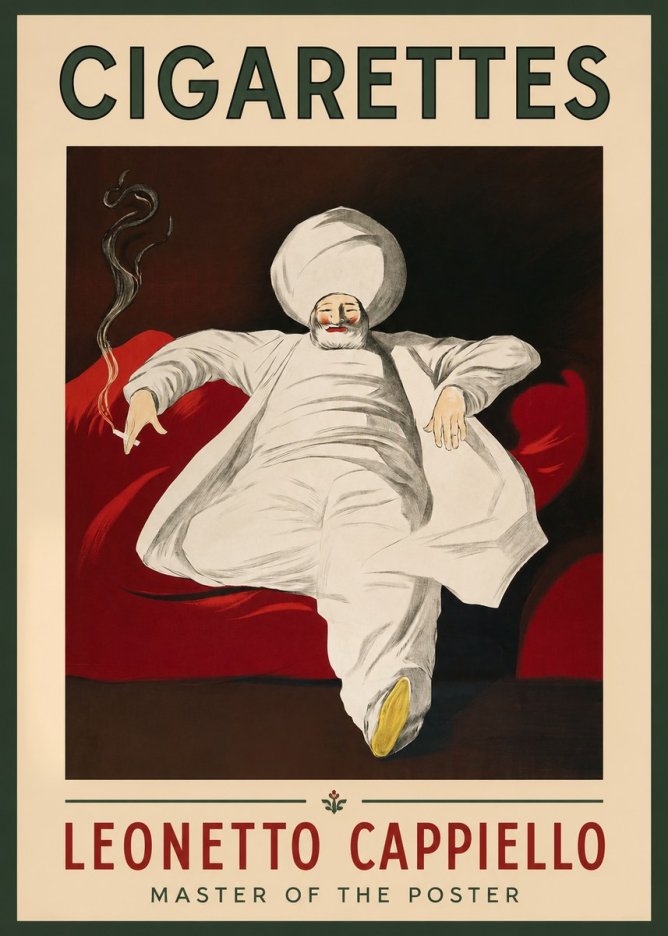 Leonetto Cappiello Cigarettes No1 - Juliste