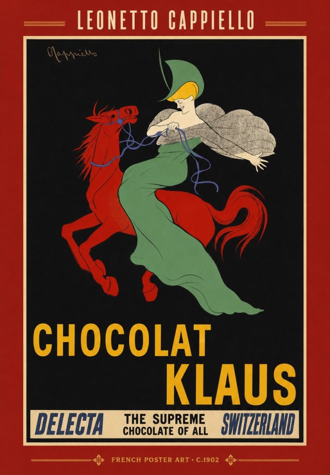 Leonetto Cappiello Chocolat Klaus No2 - Juliste