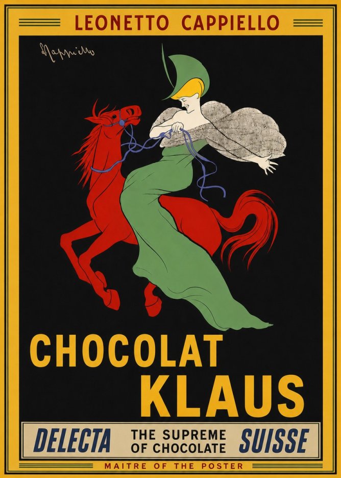 Leonetto Cappiello Chocolat Klaus No4 - Juliste